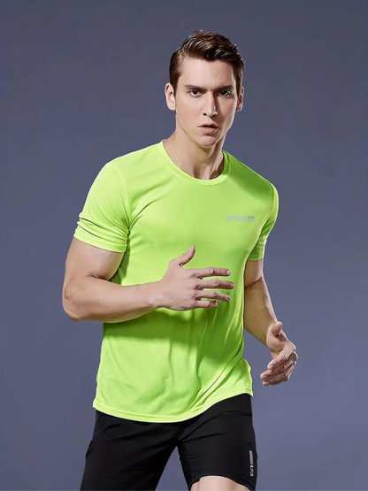 Herren Sport T-Shirt Schnelltrocknend Leicht