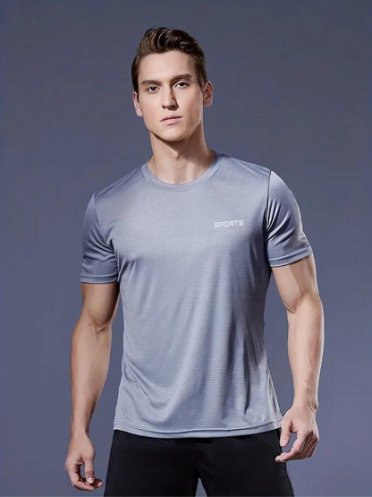 Herren Sport T-Shirt Schnelltrocknend Leicht