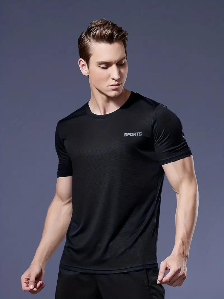Herren Sport T-Shirt Schnelltrocknend Leicht