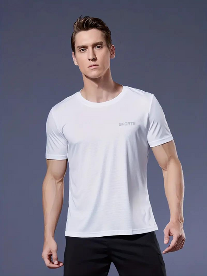 Herren Sport T-Shirt Schnelltrocknend Leicht
