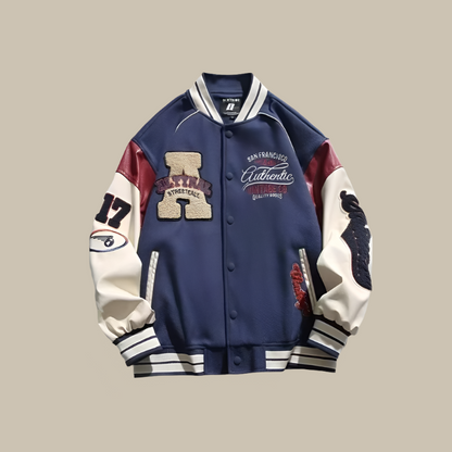 Große Oversized Herren Baseballjacke