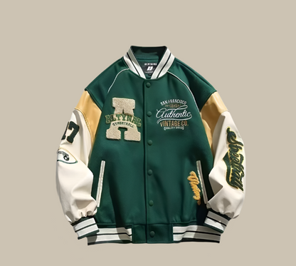 Große Oversized Herren Baseballjacke