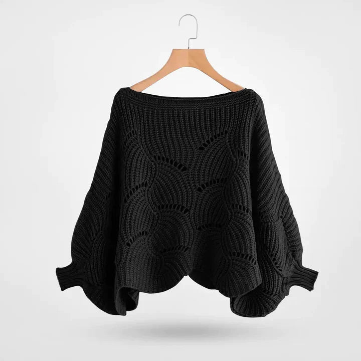 Stylisher Pullover Fledermaus Ärmel Damen - IdealeKleiden