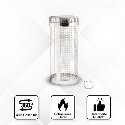 Edelstahl Grillkorb Drehbar Outdoor BBQ
