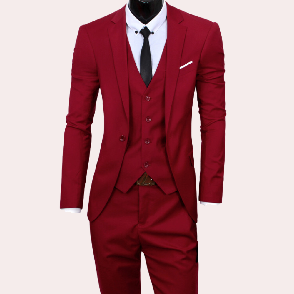 Herren Anzug Slim Fit Dreiteilig