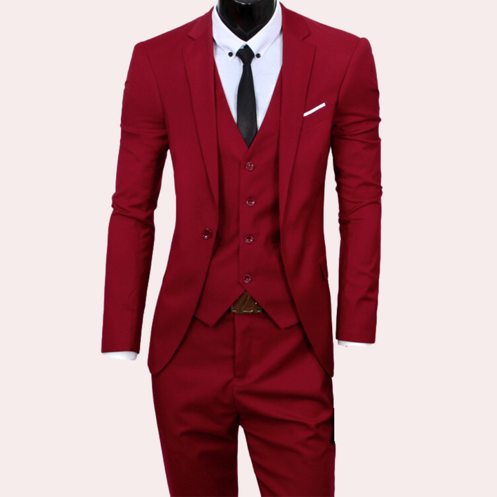 Herren Anzug Slim Fit Dreiteilig