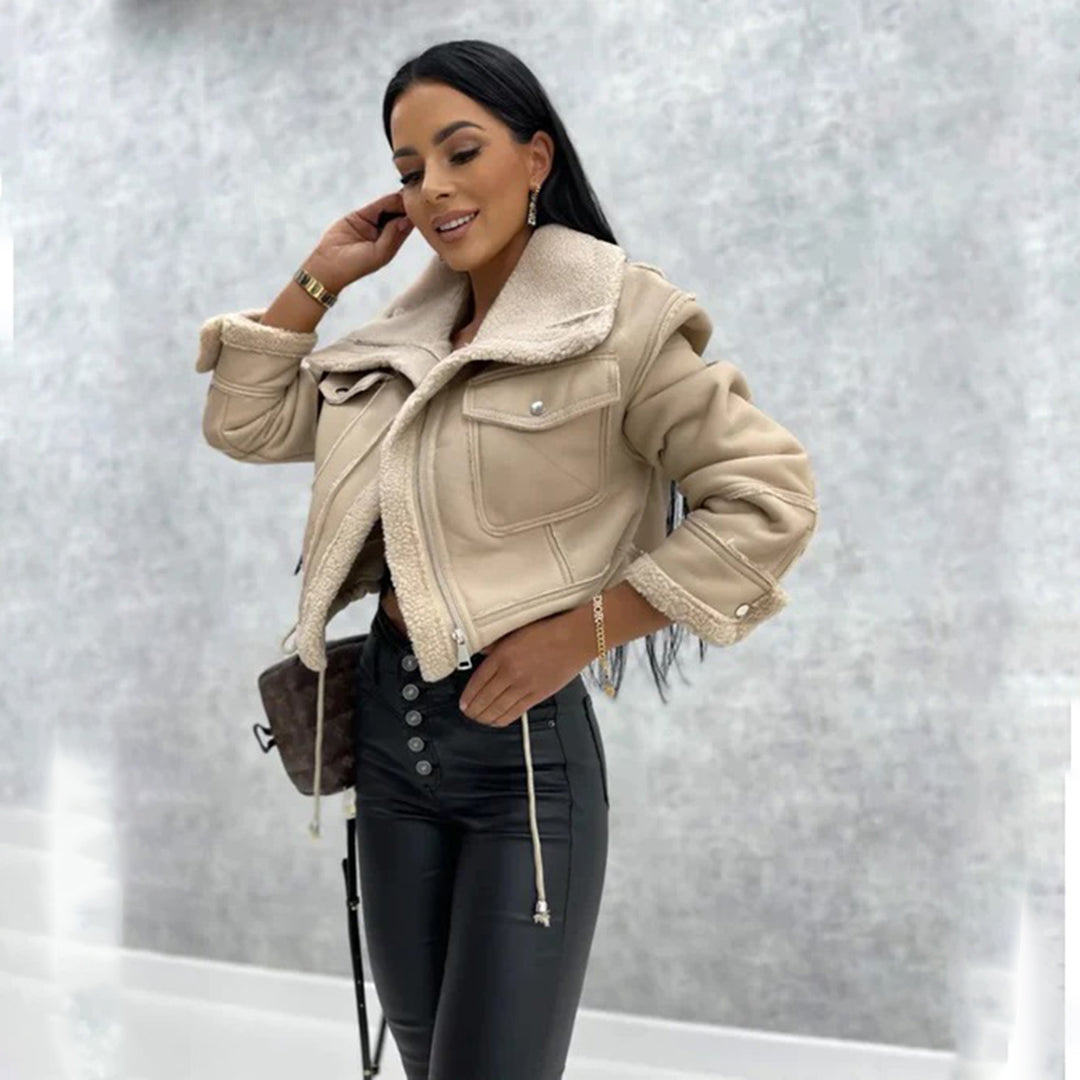 Kurze Motorradjacke Softshell Reißverschluss