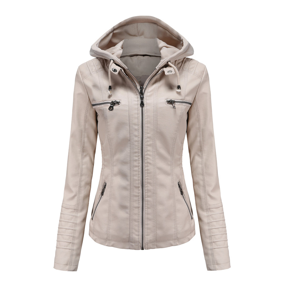 Herbst Lederjacke Trendy Damen Style