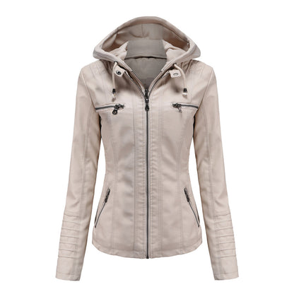Herbst Lederjacke Trendy Damen Style