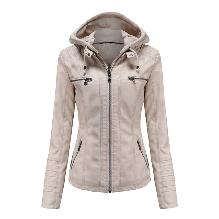Herbst Lederjacke Trendy Damen Style