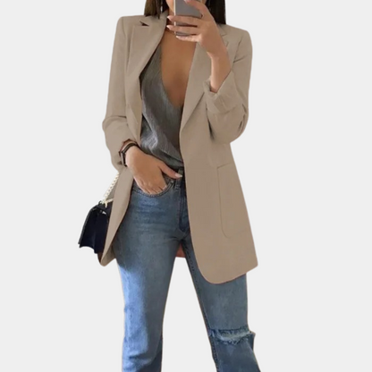 Elegante Langjacke Damen Taillierte Passform