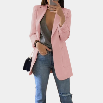 Elegante Langjacke Damen Taillierte Passform