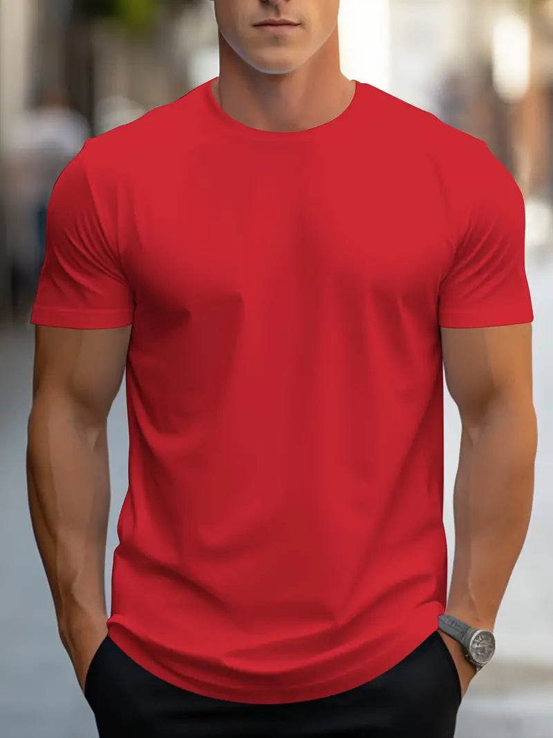 Herren T-Shirt Klassisch Rundhals