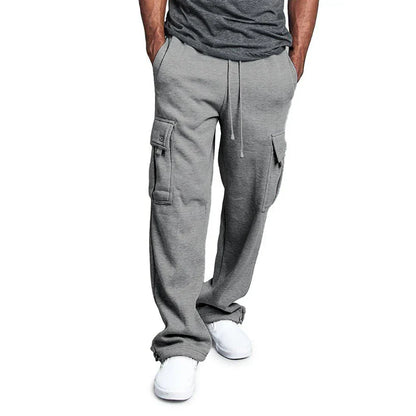Bequeme Herren Jogginghose mit Geradem Bein und Kordelzug