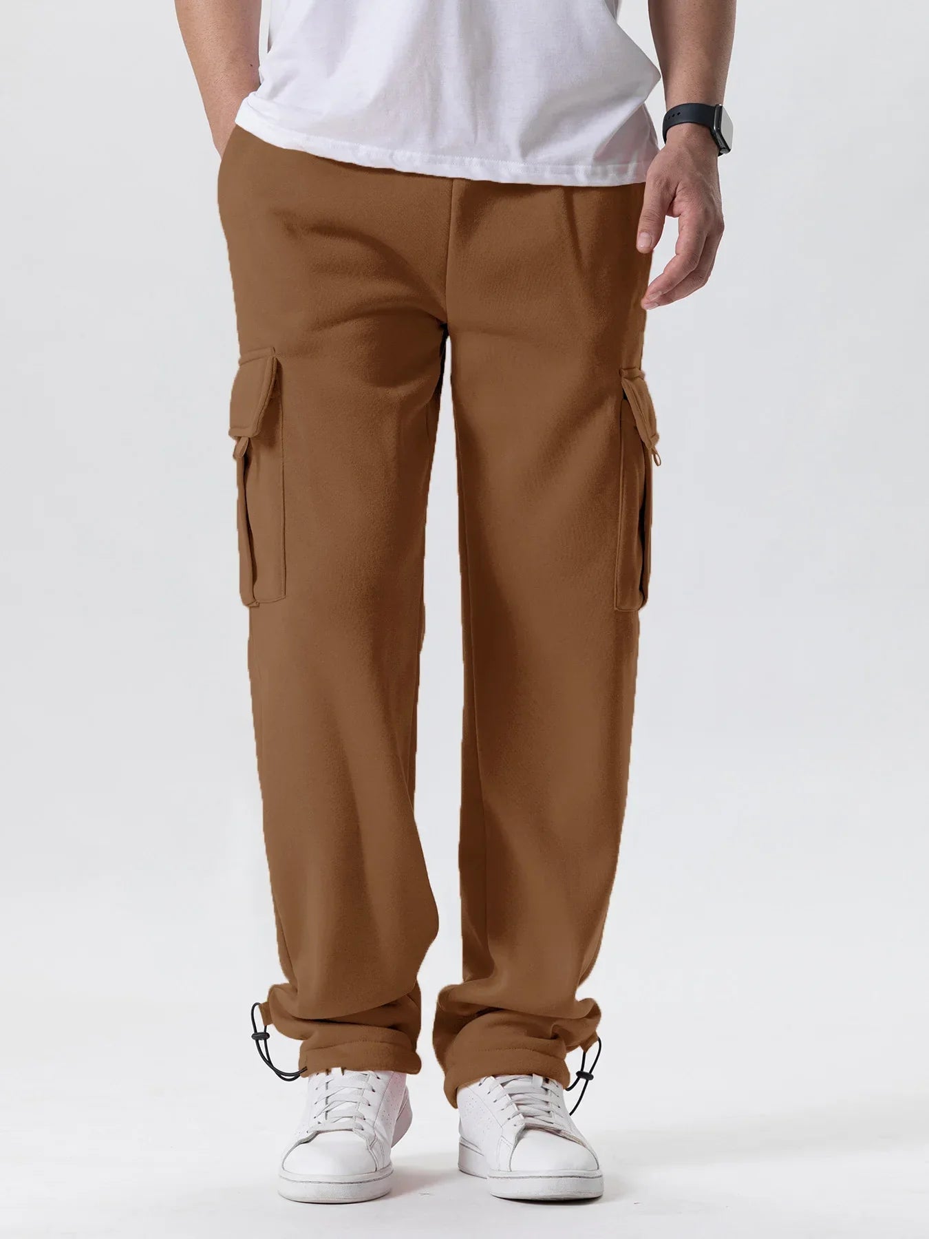 Bequeme Herren Jogginghose mit Geradem Bein und Kordelzug