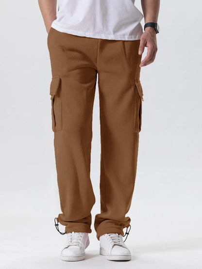 Bequeme Herren Jogginghose mit Geradem Bein und Kordelzug