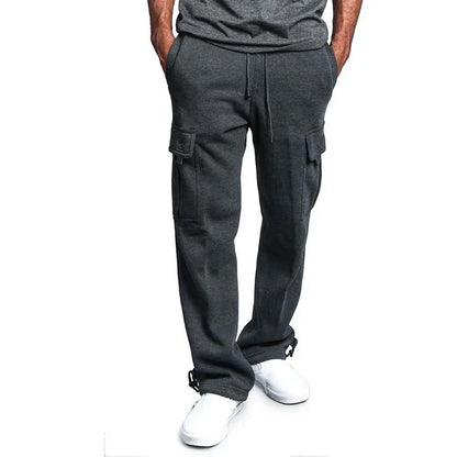 Bequeme Herren Jogginghose mit Geradem Bein und Kordelzug