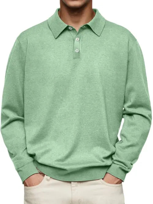 Stylisches Herren-Poloshirt Langarm Qualität
