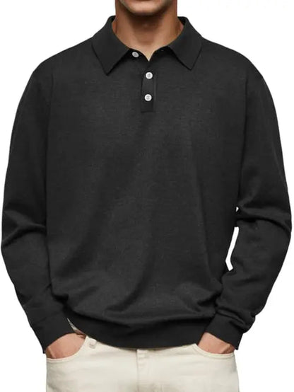 Stylisches Herren-Poloshirt Langarm Qualität