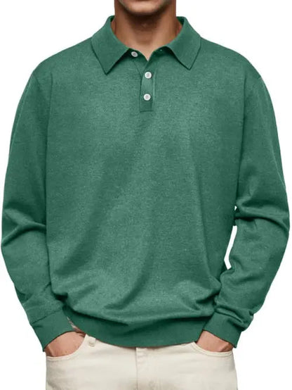 Stylisches Herren-Poloshirt Langarm Qualität