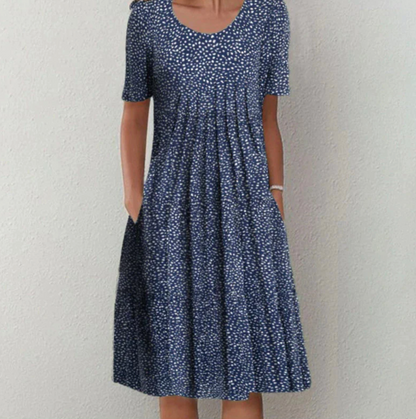 Damen Sommerkleid Blumenmuster Lockeres Design