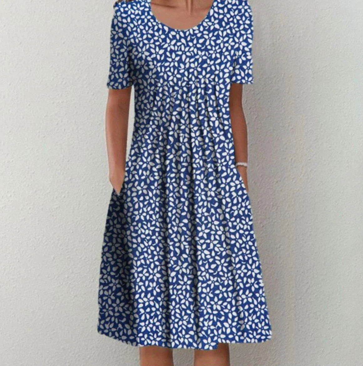 Damen Sommerkleid Blumenmuster Lockeres Design