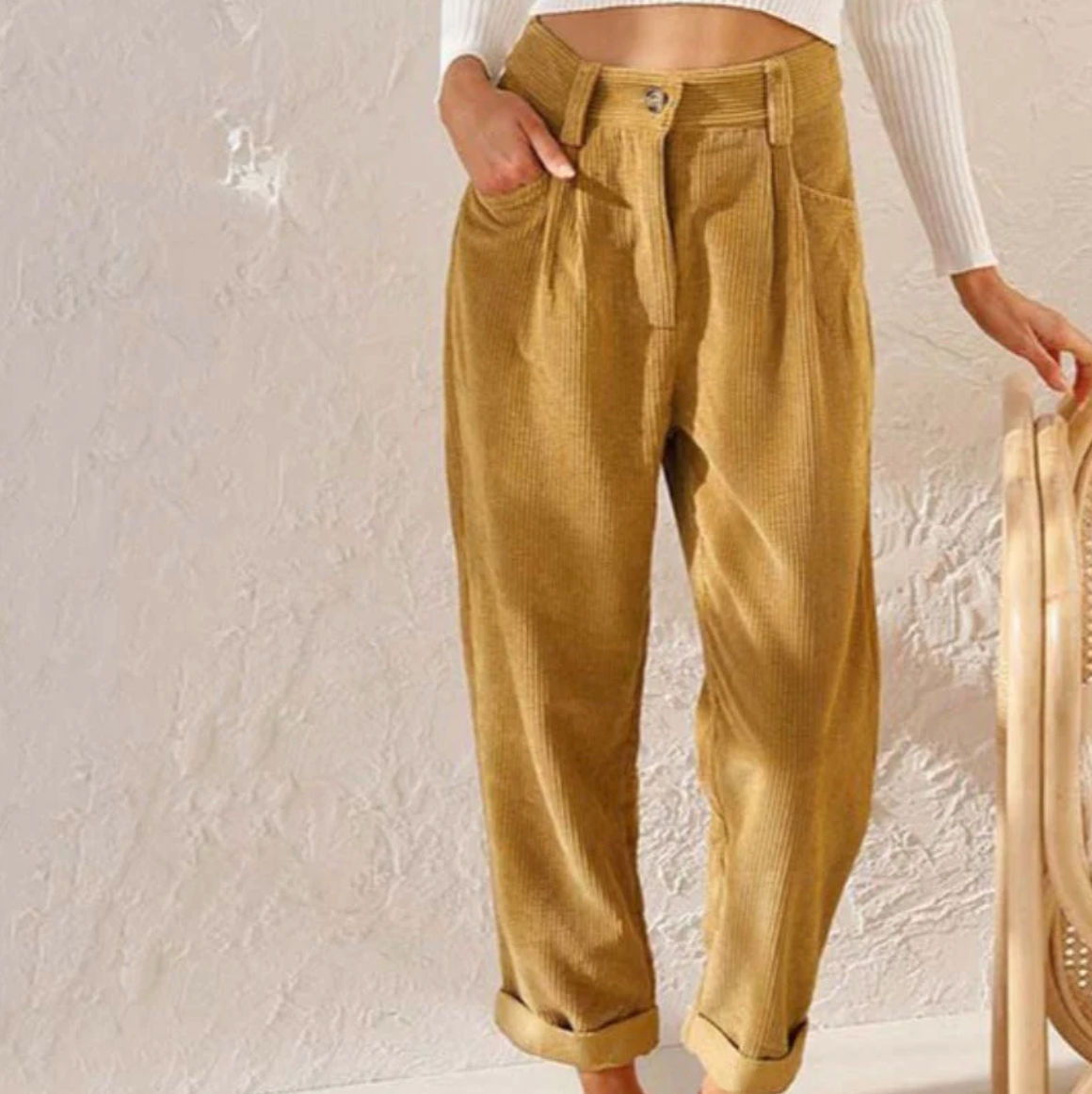 Bequeme Freizeithose Cord Cordhose Relax