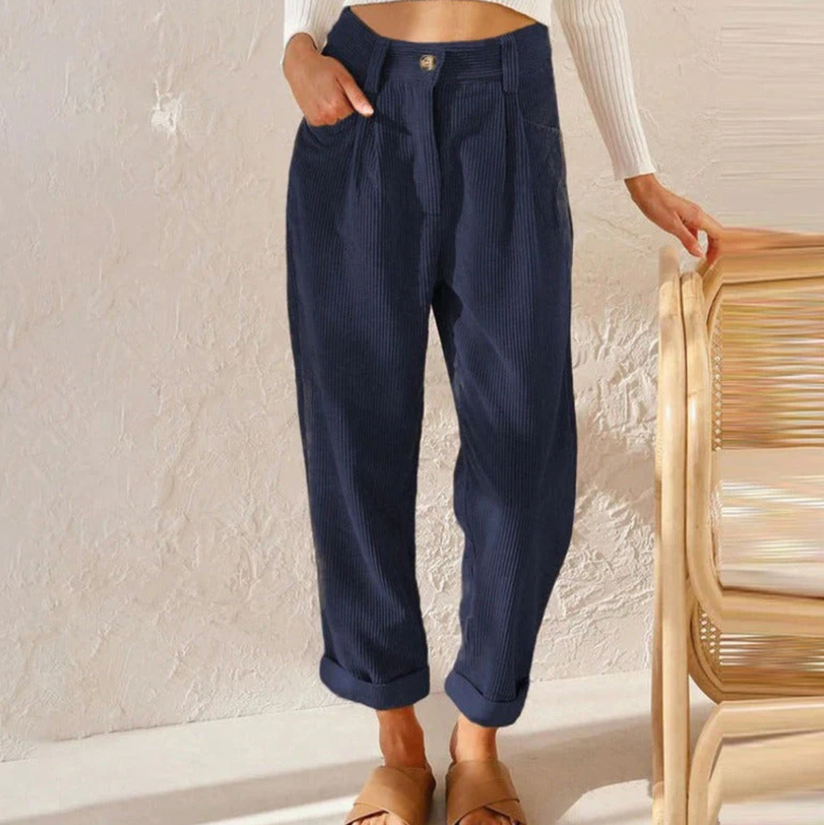 Bequeme Freizeithose Cord Cordhose Relax