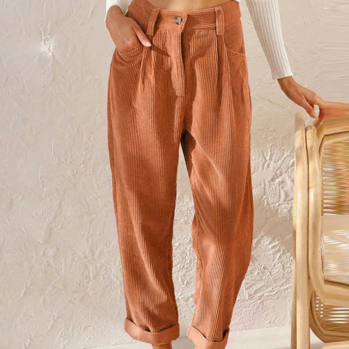 Bequeme Freizeithose Cord Cordhose Relax