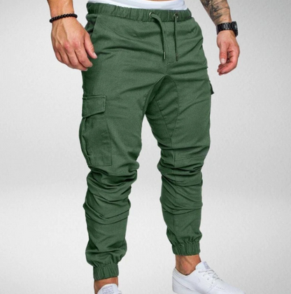 Stylische Stretchhose Mit Gummibund und Großen Taschen - IdealeKleiden