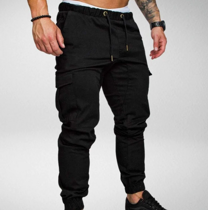 Stylische Stretchhose Mit Gummibund und Großen Taschen