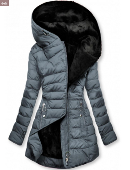 Gepolsterte Winterjacke mit Weichem Plüschfutter - IdealeKleiden