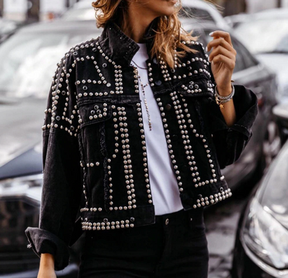 Militär-Bomberjacke Gesteppt mit Vintage-Look