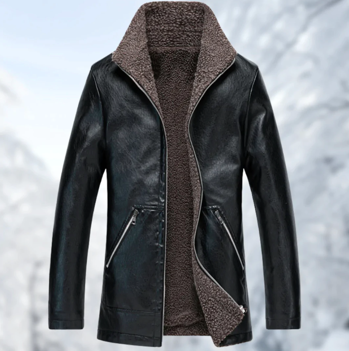 Stilvolle Lederjacke Damen Elegant Schwarz