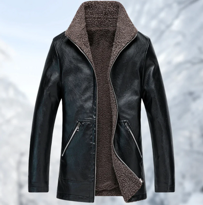 Stilvolle Lederjacke Damen Elegant Schwarz