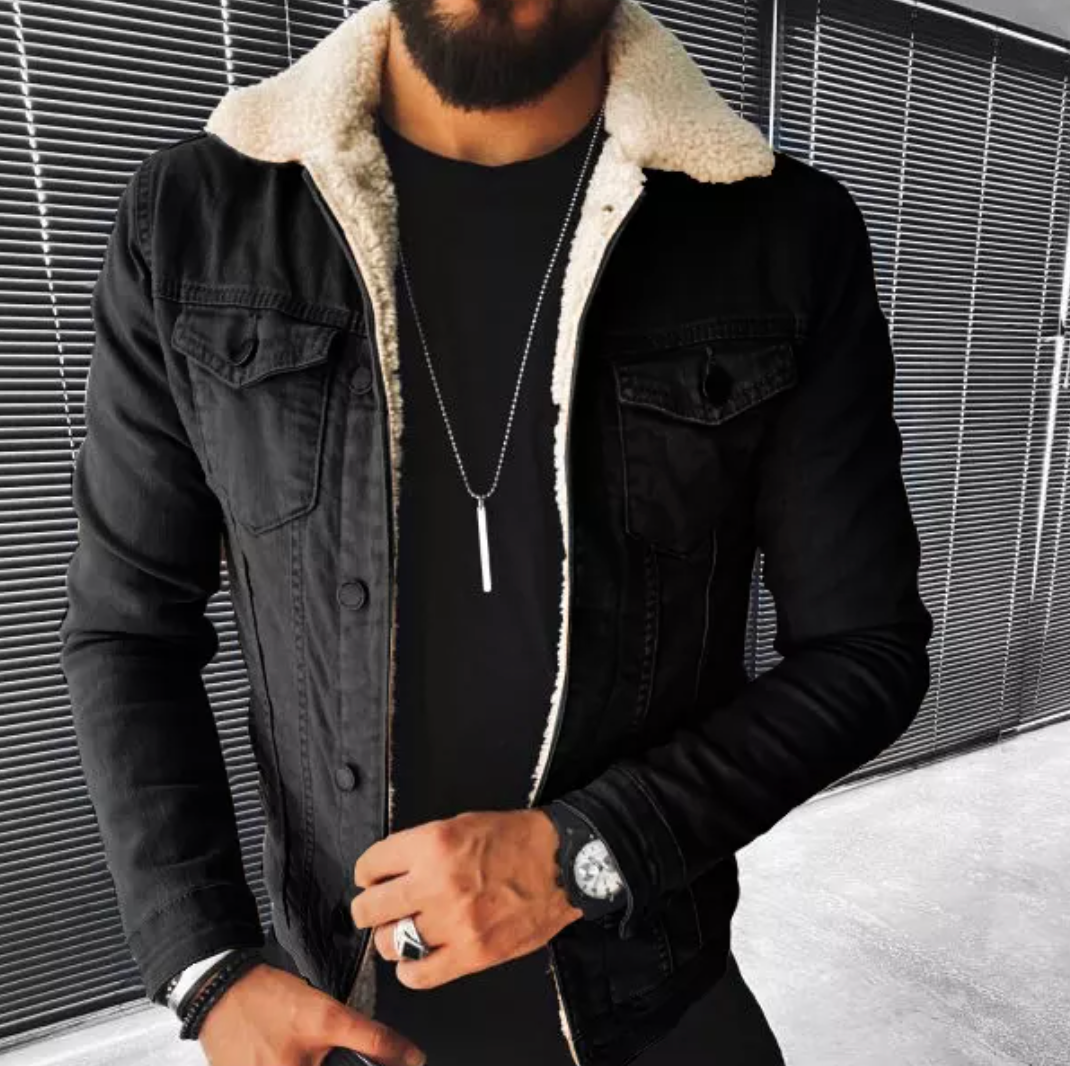 Stylische Winterjacke Elegant Schwarz - IdealeKleiden