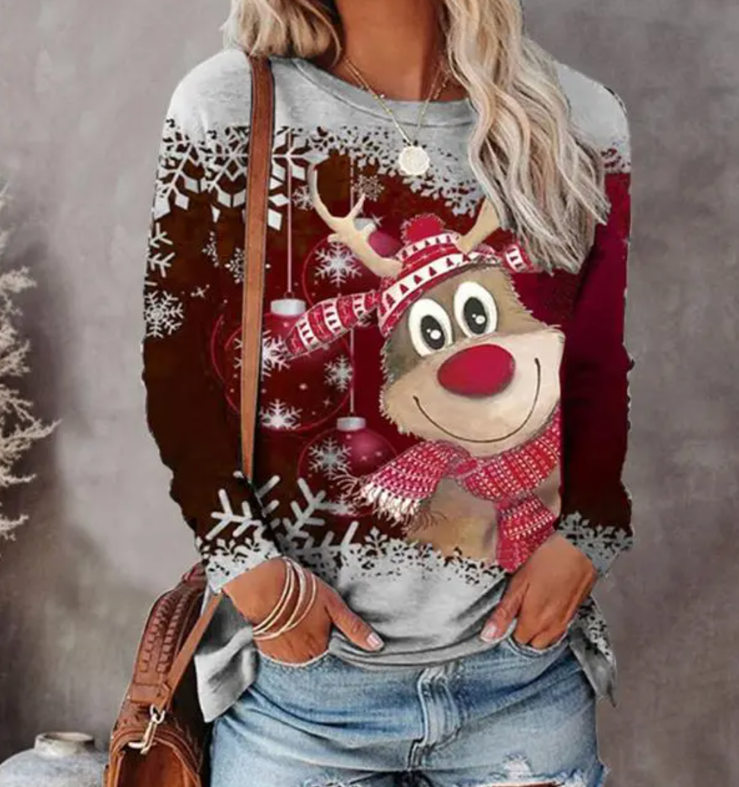 Weihnachtspullover Gemütlich Warm Fleece