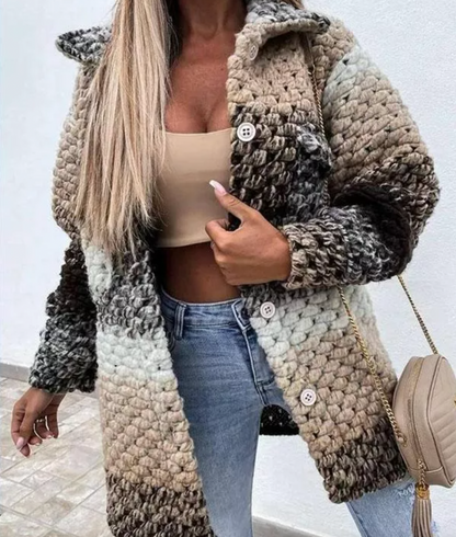 Bunte Regenbogenjacke Frauen Mantel