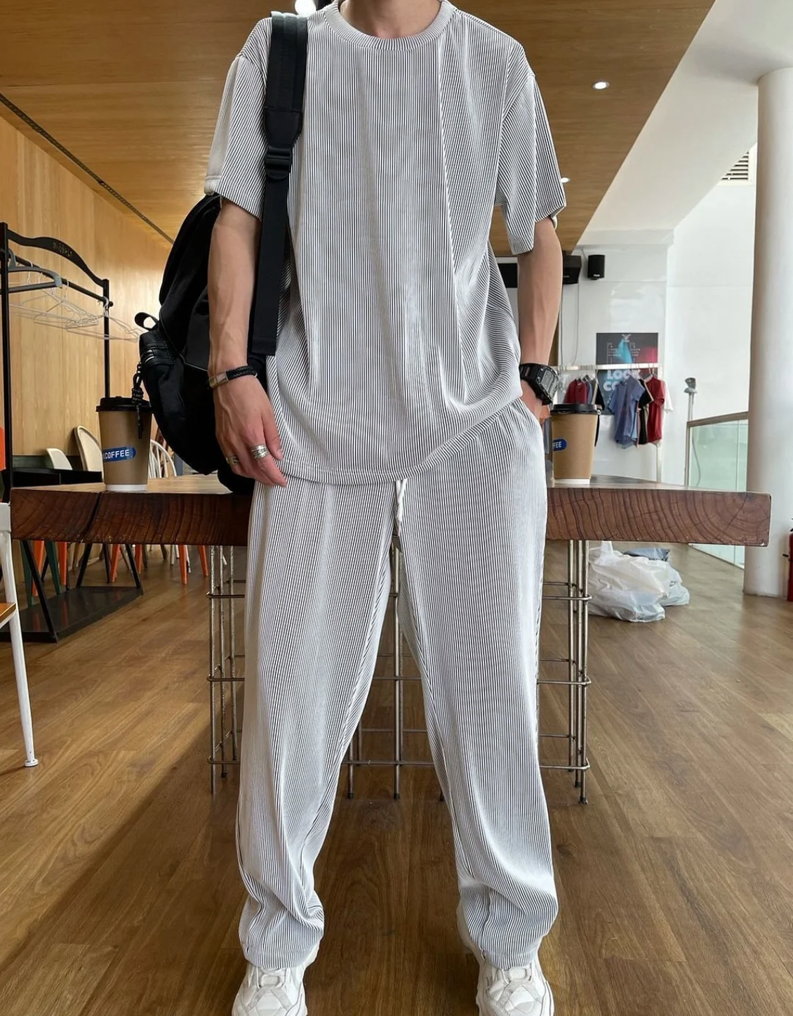 Modisches T-Shirt-Hose-Set Elegant - IdealeKleiden
