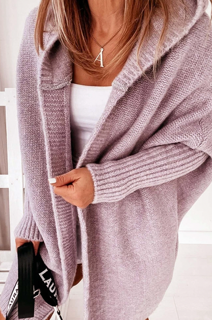 Herbst Strickjacke Damen Kapuze