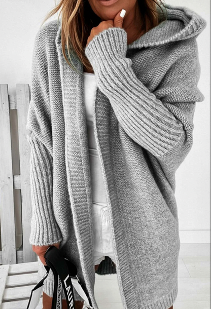 Herbst Strickjacke Damen Kapuze
