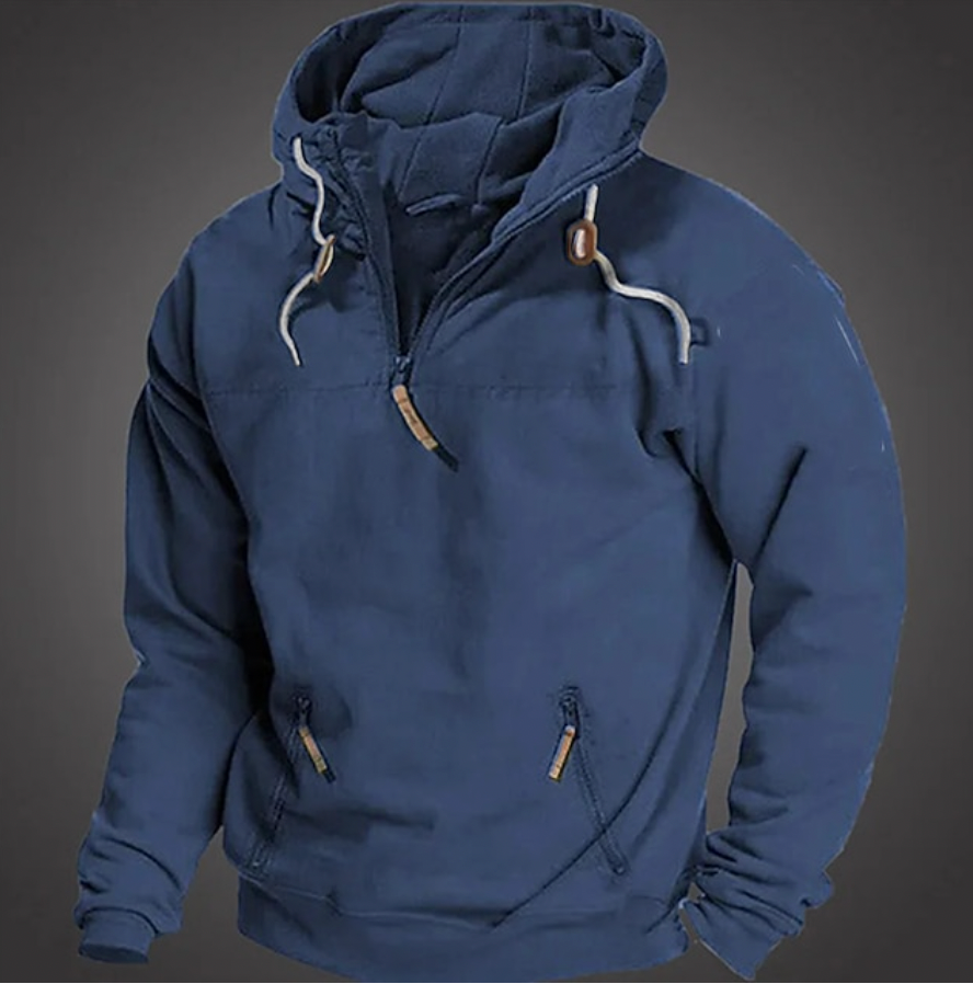 Herren Hoodie Sportlich Mit Kordelzugkapuze