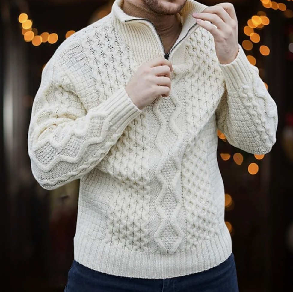 Bequemer Strickpullover für Herren - IdealeKleiden