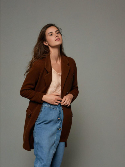 Elegante Wollmäntel Damen Warm