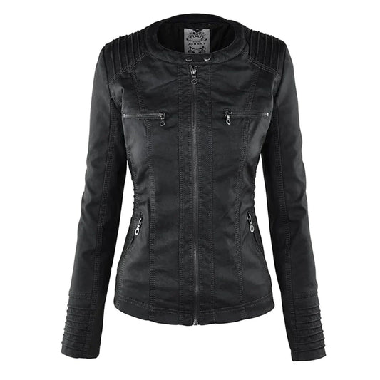 Stilvolle Lederjacke Motorrad Modern - IdealeKleiden