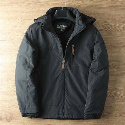 Praktische Outdoorjacke Wasserabweisend Fleece Kapuze
