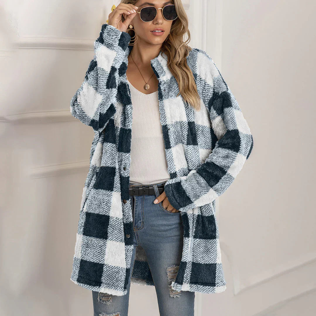 Karierte Damenjacke Bequem Modern
