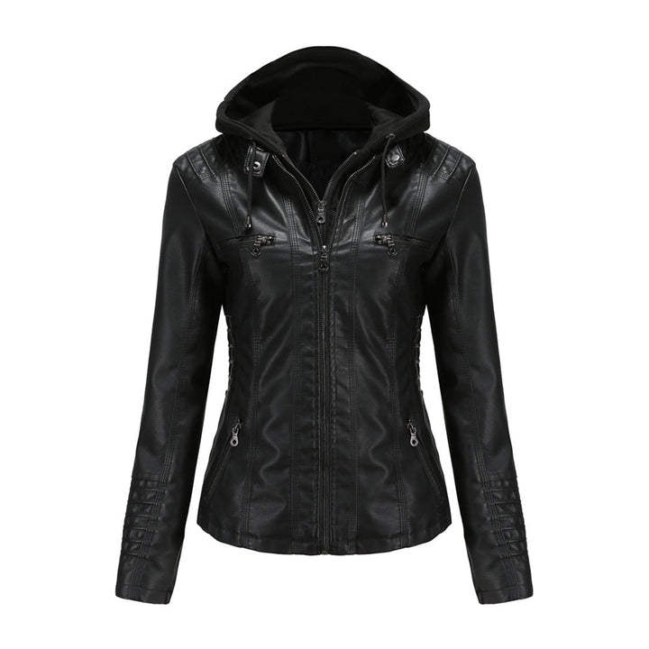 Herbst Lederjacke Trendy Damen Style