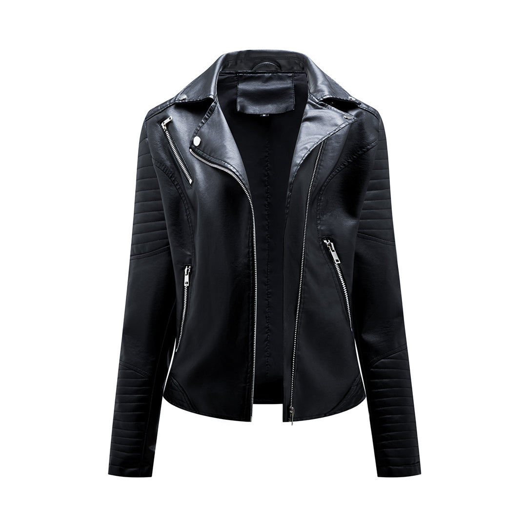 Elegante Damen Lederjacke Modern Style