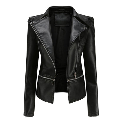 Modische Bikerjacke Damen Slim Fit - IdealeKleiden